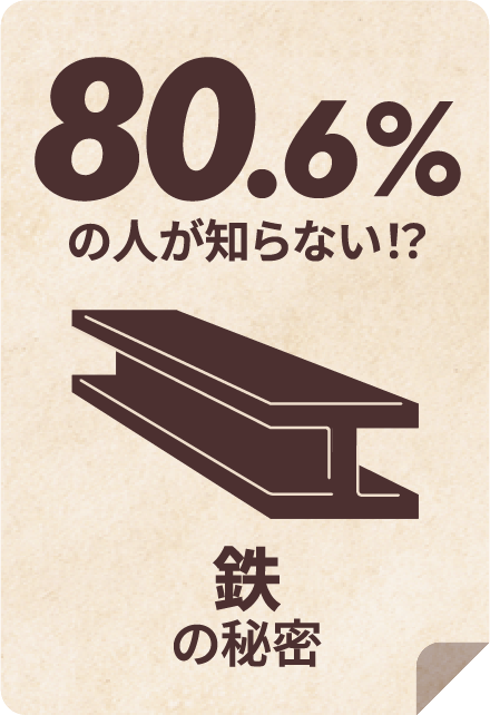 80.6%の人が知らない！？鉄の秘密