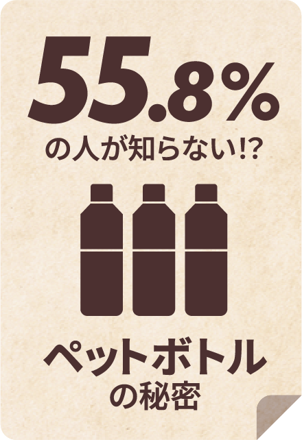 55.8%の人が知らない！？ペットボトルの秘密